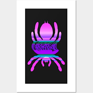 Tarantula Silhouette V142 (Horizontal) Posters and Art